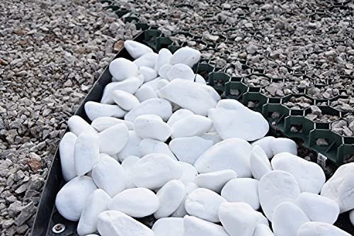 Decorative Natural Marble EXTRA WHITE 20-40mm 20 kg Pure White Pebbles Stones Gravel Chippings Landscape