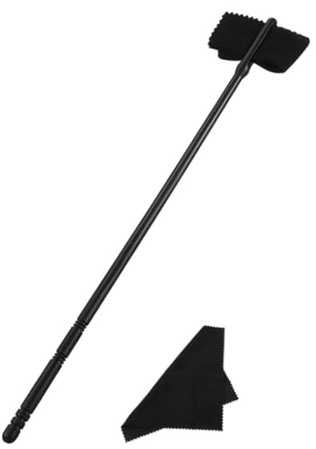 Flötenreinigungsstab Satz, 1 Satz Instrumentenreinigungswerkzeug | Schwarz, Kunststoff mit Tuch, zur Innenreinigung, 1 Satz für Pflege und Schonung des Instruments