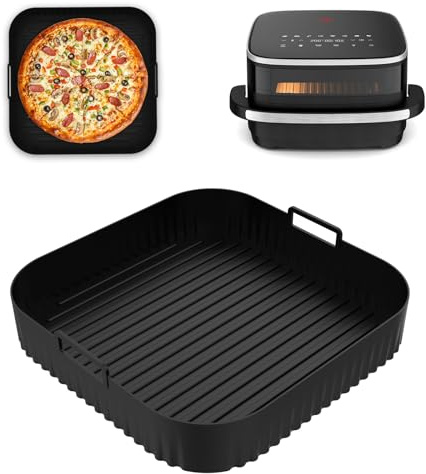 HA BIN Molde de Silicona Airfryer 27×27 cm – Accesorio Freidora de Aire, Antiadherente & Reutilizable, Compatible con Tefal Easy Fry XL FW4018E0 & Moulinex Easy Fry XL AL4018F0