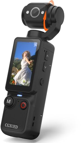 W & O Vlogging Camera with 180° Rotating Lens, Pocket Body Camera with Audio & Video Recording,7-Hour Battery, Handheld POV Cameras with 32GB Card, Easy One-Button Recording for Travel,Daily Life