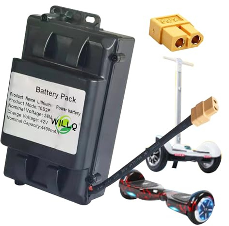 WILLQ 36-Volt-Ersatzakku für Hoverboards, 36 V, 4400 mAh, 2400 mAh, wiederaufladbarer Akku für den Motor des selbstbalancierenden Boards.,36v2400mah