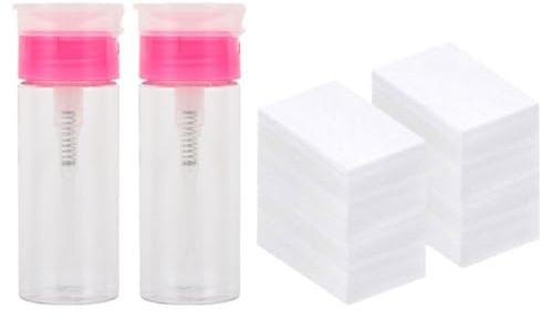 Set Salviette per Unghie Flacone Vuoto a Pressione da 100ml | Plastica Compatta, Facile da Riempire, Conservare e Pulire, Accessori per Rimozione dello Smalto Semipermanente