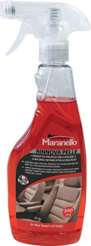 Maranello - Pulitore Pelle Interni e Sedili Auto - Deterge, Nutre e Idrata - Trattamento per Ravvivare Superfici in Pelle - 500 ml