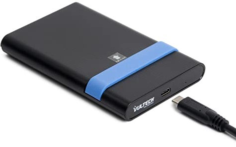 VulTech GS-15U3TC Box Esterno 2.5 per SSD/HDD SATA III fino a 8TB, SuperSpeed 10Gbps, UASP, USB 3.1 Gen2 Type-C, Compatibile con WD, Seagate, Toshiba, Hitachi, PS5, Xbox, Windows, Mac