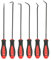 ROTATION Lot de 6 crochets de précision extra longs avec tige en acier au chrome vanadium pour enlever les tuyaux et les joints, outils d'entretien automobile et électronique