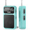 PRUNUS J-555 Am/FM Radio Portatil Pequeña Recargable, Carga USB-C, Radios Pequeña Pilas, con Toma de Auriculares, Transistor Radio de Bolsillo con Clip y cordón para Correr, Acampar. (Azul)