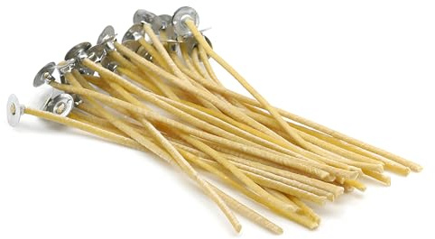 DBOO 100% Organic Hemp Wick 6 Inch with Natural Beeswax Coating 100 Piece Candle Wicks in 3mm Diameter for Candle Making Supplies Candle DIY