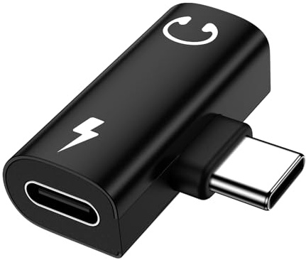 Ouorkee USB C Klinke Adapter und Laden, Typ C auf 3.5mm Kopfhörer Adapter | 2in1 60W Schnellladung Audio Jack für iPhone 17 16 Pro Max/16 Plus/16/15 Pro, Samsung S26 S25 S24 S23 S22 S21 S20, ipad usw