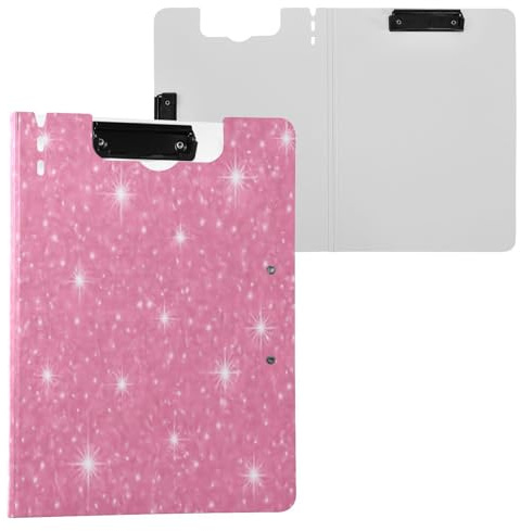 JUMBEAR Portapapeles A4 con clips dobles, tablero plegable con tapa, organizador personal ligero adecuado para hospitales, oficinas, escuelas, negocios, suministros de aula