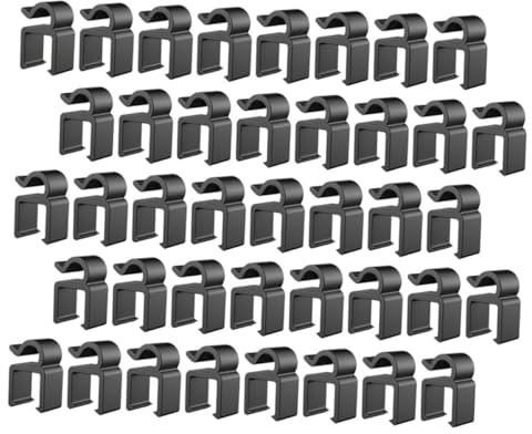 Cable Clips and Phone Microphone Cables Plastic 40pcs Black | Musical Instrument Store and Home Use, Tough Fixing Hold with Easy Installation
