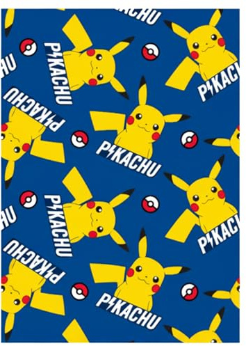 Pokemon Couverture Pikachu 100 x 140 cm Coralina | Corail polaire 190 g/m² | Douce et chaude | Licence officielle | 100 % polyester | pour enfants et fans