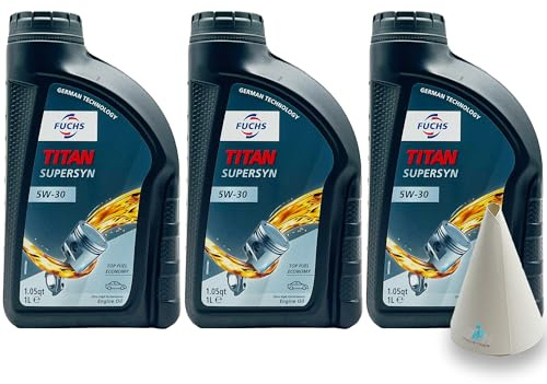 Fuchs Titan SuperSyn 5W-30 | 3 L | kompatibel mit MB 229.3 | VW 502 00/505 00 | RN0700/RN0710 | für Benzin & Diesel, kraftstoffsparend, Motoröl
