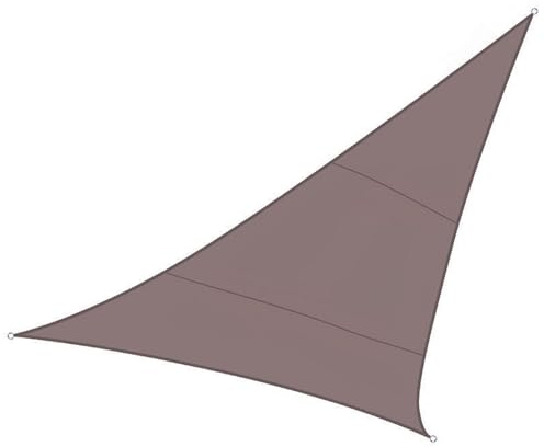 Perel Vela ombreggiante triangolare 5 x 5 x 5 m per giardino e terrazza, poliestere traspirante e idrorepellente 160 g/m², protezione UV 90%, anelli inox, taupe
