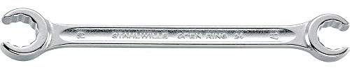 Stahlwille 41081619 Double Ended Open Ring Spanner, Angled, Made of Chrome Alloy Steel & Chrome Plated, Bi-hexagon with Anti-Slip Drive Profile, For Work in Confined Spaces, Size 16 x 19 mm, L. 220 mm