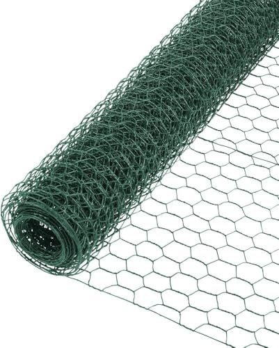 Garden Mile 5m x 0.6m PVC Coated 25mm Galvanised Chicken Wire Mesh Roll