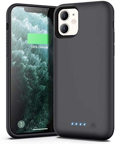 Ekrist Akku Hülle für iPhone 11, 6800mAh Große Kapazität Battery Case Tragbare Ladehülle Zusatzakku für iPhone 11, Wiederaufladbare Schutzhülle Power Bank Akku Case [6,1 Zoll]