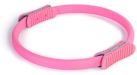 LIUJUAN Yoga Ring 32Cm Yoga Kreis Pilates Magic Yoga Ring Zurück Training Schlankheit Fitness Gymnastik Yoga Kreis Ringe Zum Abnehmen Übung-Rosa
