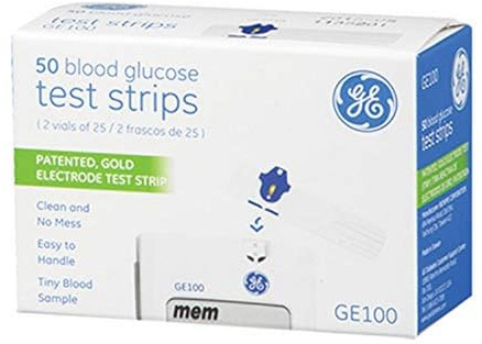 GE Glucose Monitor Strips, Box of 50