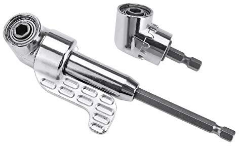CEFEPH 105 Grad rechtwinkliger Schraubendreher, 1/4 Zoll Sechskant-Schraubendreher-Halter, Bohrer, Winkeltreiber, Bohrmaschine