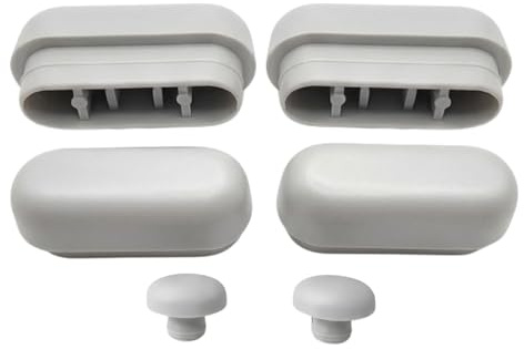 HYDRO HOME Tampons abattant WC, kit 6 pièces, 4 plots rectangulaires et 2 ronds, différentes épaisseurs, installation facile DIY, fabrication italienne (12 mm)