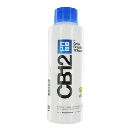 CB12 - Bain de bouche - Lutte contre la mauvaise haleine pendant 12 heures - Sans alcool - Arôme menthe - 500 ml