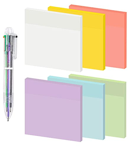 300 PZS Notas Adhesivas Transparentes,Postit Transparentes Para Refrigeradores,Notas Adhesivas Removibles Translúcidas,Notas Autoadhesivas Transparente