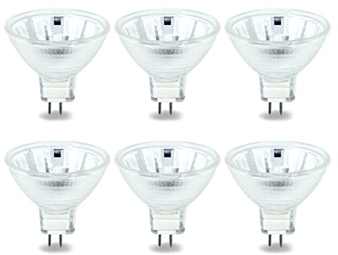 lumenivo ESX MR16 12V 20W Halogen Light Bulbs 2 Pin GX5.3 Base Narrow Spot Beam Spread Landscape Light Bulb, Fiber Optic Tree, Track Lighting - 2950K Warm White - 6 Pack