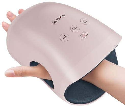 CINCOM Hand Massager - Cordless Hand Massager with Heat and Compression for Arthritis and Carpal Tunnel, Gifts for Women(Pink)