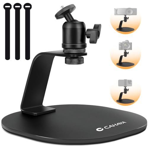 CAHAYA Supporto per Proiettore Desktop Stabile: Stand per Proiettori da Scrivania con Testa a Sfera Stand Universale da Tavolo per Laptop PC Videoproiettore CY00375-1