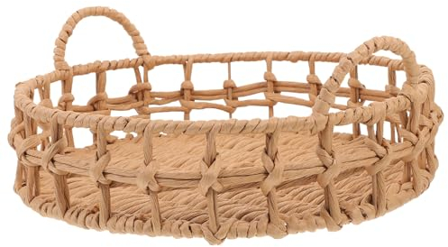 IMIKEYA Woven Storage Basket Papierseil Runder Handkorb Für Obst Snacks Und Aufbewahrung Vielseitig Einsetzbar Im Wohnbereich Büro Oder Kinderzimmer