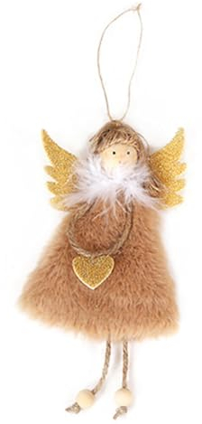Weihnachtsengel Ornament, weiche Kunstwolle, langlebig, Anhänger, Dekoration für Weihnachtsbaum, Weihnachtspuppe, hängende Mode