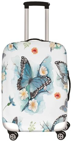 Hixingo Elastisch Kofferhülle Kofferschutzhülle, Koffer Schutzhülle Staubdichte Reisekoffer Hülle Schmetterling 3D Trolley Case Schutzhülle Reisegepäckabdeckung (Blumen,XL (30-32 Zoll)