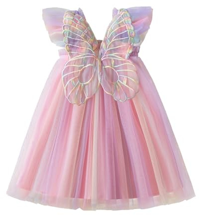 NNJXD Baby Girl Tulle Dress Casaul Summer Strap Sleeveless Dresses