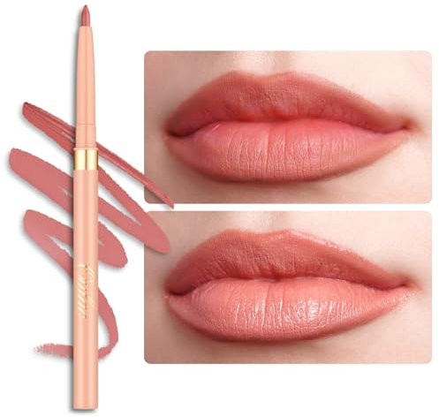 OULAC Delineador de Labios Melocotón Mate, Lip Liner Resistente al Agua que Dura 24 Horas +, a Prueba de Manchas, Muy Pigmentado, Suave, Contorno de Labios, Vegan LL04 Sunlit Peach