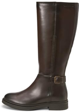 Marc OߴPolo Damen Stiefel aus Leder mit verstellbarer Schnalle, Braun (Dark Brown), 36