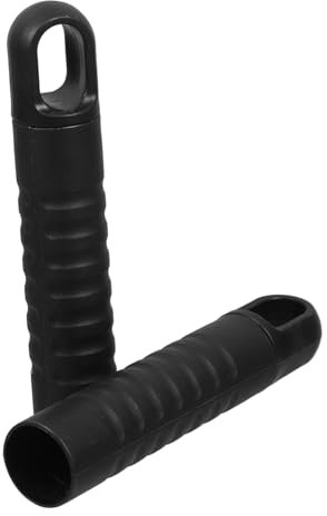 GRIRIW 2 Stück Mopp Endkappen Durchmesser 25mm Rutschfeste Mopstiel Griffe aus Kunststoff mit Aufhängeöse Einfache Montage Kompatibel für Wischmopp Zubehör Platzsparend für Haushalt