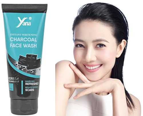 Yana Activated Instant Glow Charcoal Face Wash Cleanser Glow & Whitening for Clean Face Wash For Glowing Skin