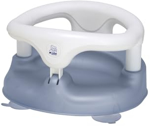 Rotho Babydesign siège de bain bleu - anti-dérapant et grand confort d'assise avec sécurité enfant - aide au siège