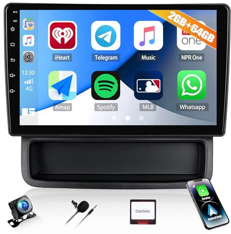 2G+64G Android 13 Car Stereo for Renault Trafic II Opel Vauxhall Vivaro 2011-2014 with Wireless Carplay Android Auto 10 Touch Screen Bluetooth Car Radio with GPS WIFI FM HD Reverse Camera Head Unit