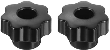 QUARKZMAN 2 Stück Sterngriffmutter M6 Flügelmutter Messing Schraubgewinde Rändelschraube 25mm 7-Stern Knöpfe, Durchgangsloch Handknopf Klemmmutter Spanngriffe für Anlagen Maschinen Möbel