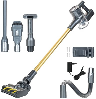 Genius Invictus X8 Facelift Aspirateur à main sans fil 14 pièces Aspirateur sans sac Système de filtration triple filtre HEPA 200 W jusqu'à 25 min Brosse à poils d'animaux incluse