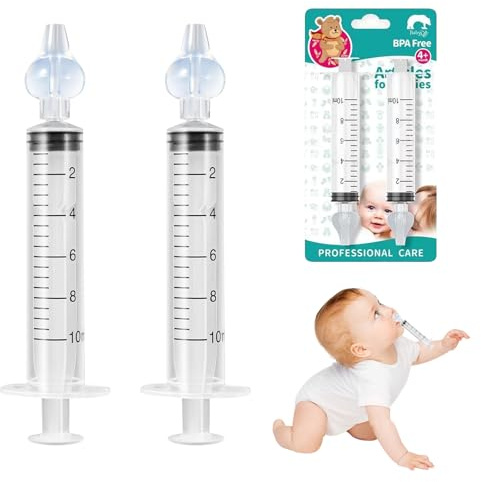 Anluomafuy 2Pcs Jeringa Lavado Nasal Bebe, Portátil Jeringuilla Lavado Nasal Bebe, Reutilizable de Irrigador Nasal para Bebes, Seringa Lavagem Nasal Bebe Seguro y Cómodo, para Bebés y Recién Nacidos