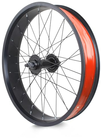 20/24 /26 Zoll X 4,0 Zoll Fat Tire Vorderrad/Hinterradnaben Scheibenbremse Snowbike-Radsatz QR 135 mm/195 mm 36H Beachbike-Räder 14G Speichen für 7/8/9/10-fach Rotationsfreilauf E-Bike(Front wheel,26I