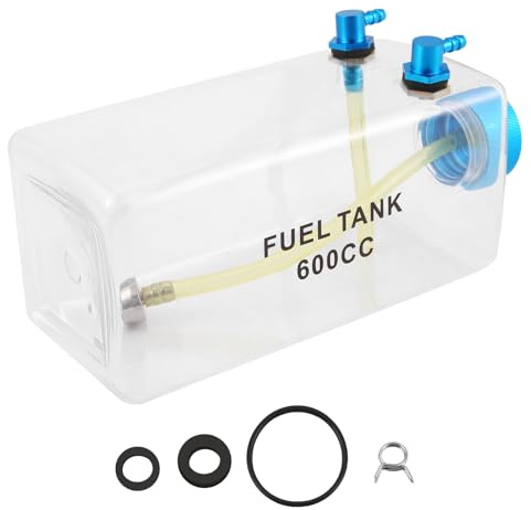 Pqahffowr - Depósito de combustible para gasolina (600 CC, plástico transparente, 600 CC, para avión RC Gas y Nitro