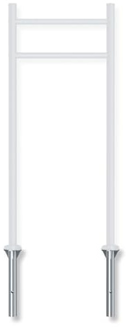 Metzler® Bodenanker für Briefkastenständer mit Einbetonierung und Montagematerial silberfarben verzinkter Stahl für stabilen Halt wetterfest und robust passend für Erpo Modell 2 Stück Außenbereich