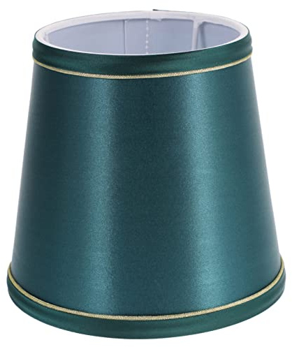NUOBESTY E14 Stofflampenschirm aus Metall und Gewebe Dekorative und Einfach zu Montierende Lampenabdeckung für Tisch und Stehlampen im Wohnzimmer
