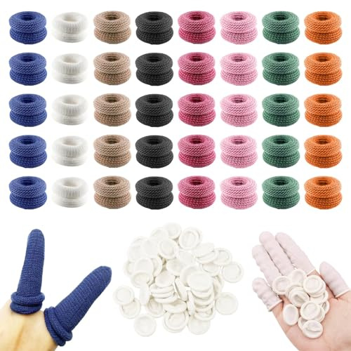 KEORHEZ Pansements Doigts140 PCS, 40 Multicolores Pansement Doigt+100 Doigtier Caoutchouc, Protégez Vos Doigts Des Blessures, Bandage Universel Pour Le Travail Et La Cuisine