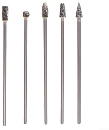5 Stück 3 x 6 x 100 mm lange Einzelschnitt-Vollhartmetall-Frässtifte für Drehwerkzeuge, Metallarbeiten, Holzschnitzereien und Schmuckherstellung (Doppelschnitt)