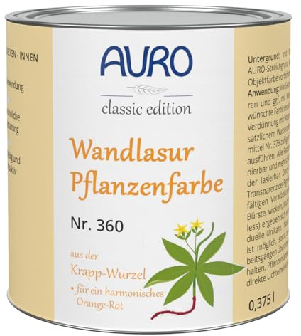 Auro mural Lasure Plante de couleur – RESEDA de griffes/Orange – 0,375L