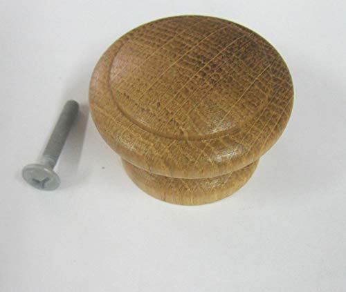 SIRO Möbelknopf Bad-Dürrenberg, Kugel, Schlicht, Holz eiche natur lackiert, 44 mm x 29 mm x 44 mm, S70-44HZ14